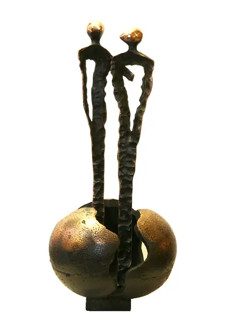 Koppel, Brons, hoogte 50 cm