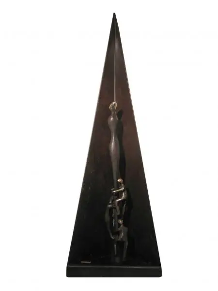 Samen naar de top, Brons, hoogte 80 cm