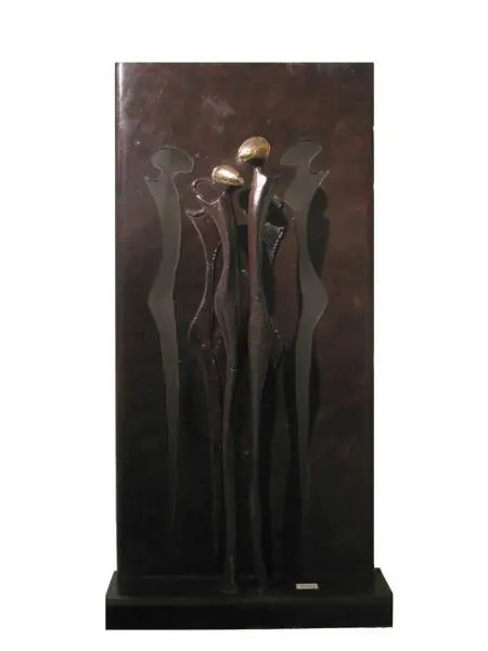Verliefd koppel, Brons, hoogte 60 cm