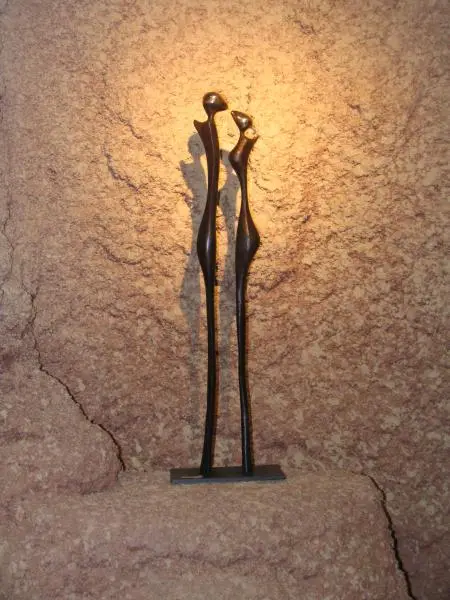 Verliefd koppel, Brons, hoogte 60 cm