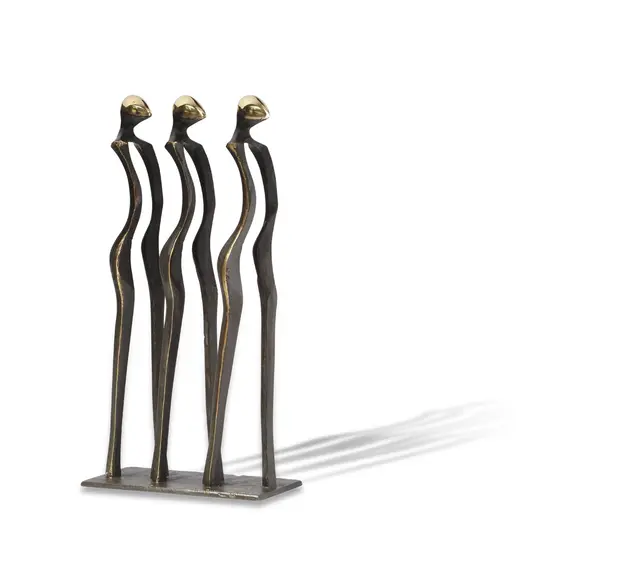 Samen onderweg, Brons, 40 × 20 cm