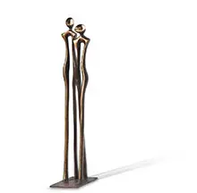 Samen op wandel, Brons, 58 × 12 cm