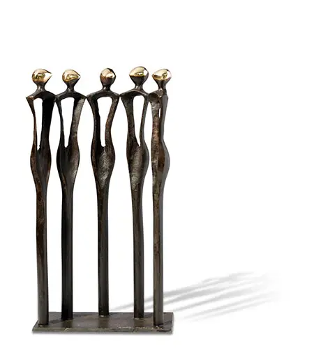 Samenwerking, Brons 42 × 23 cm