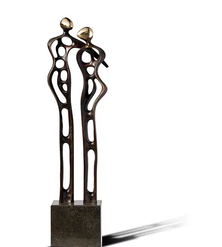 Verliefd koppel, Brons 70 × 19 cm