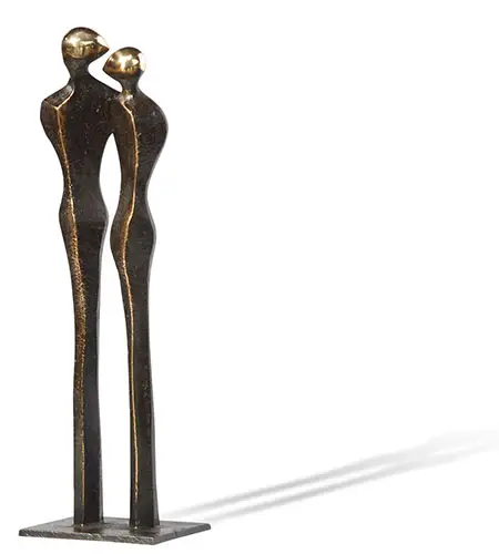 Verliefd koppel, Brons, 35 × 10 cm
