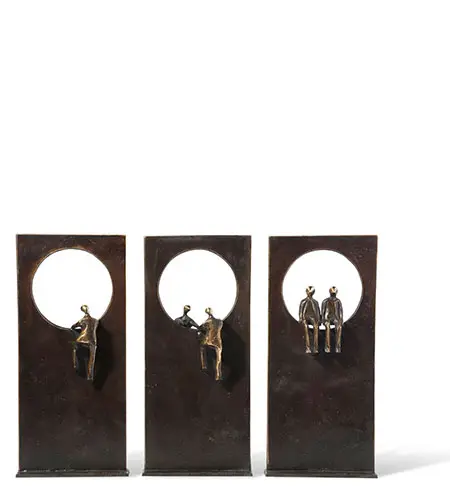Ontdekking, ontmoeting en beleving, Brons 40 × 18 cm