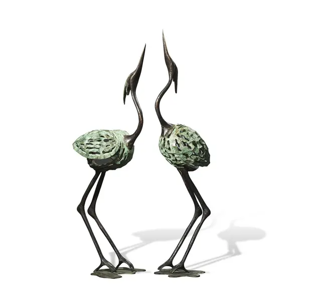 Kraanvogels, Brons 130 × 30 cm