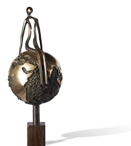 Mijn wereld, Brons 50 × 25 cm