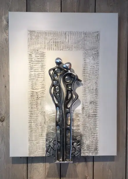 Genegenheid, Aluminium en acryl op doek