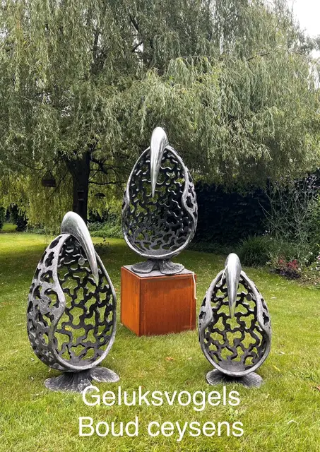 Geluksvogels, Aluminium, 3 formaten