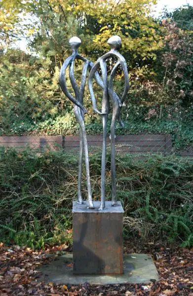 Verliefd koppel, Aluminium, hoogte 2 meter