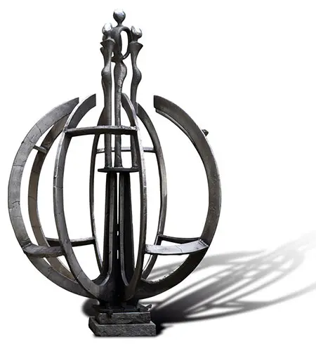Ons eigen plek op de wereld, Aluminium Ø 100 × 150 cm