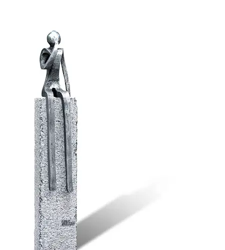 De denker, Aluminium 60 × 25 cm