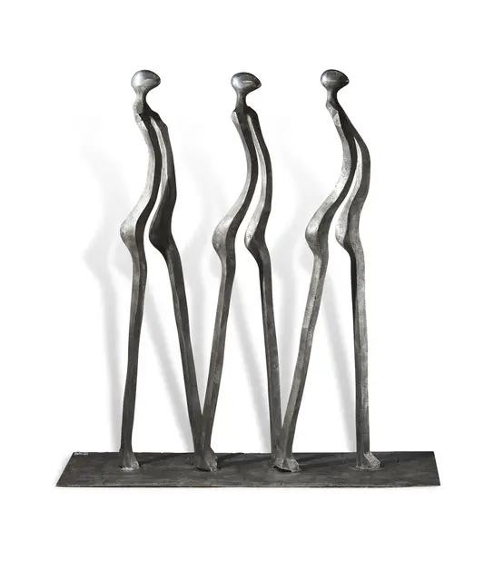Samen onderweg, Aluminium 180 × 180 cm