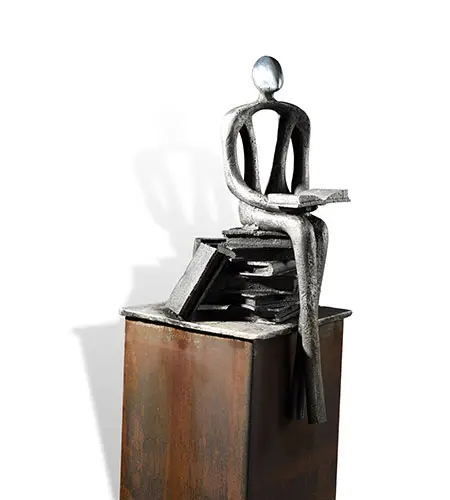 De lezer, Aluminium 65 × 30 cm