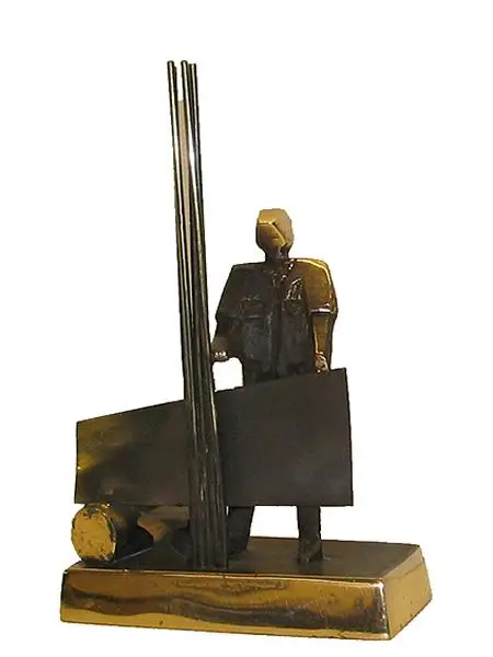 Schrijnwerkers Award, Brons, hoogte 20 cm